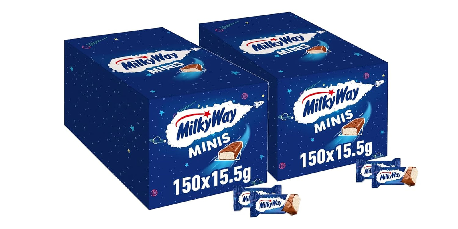 Mini csokoládészeletek, csokoládé ömlesztett csomag, könnyű tejkrém, 150 x 15,5 g, 2,3 kg