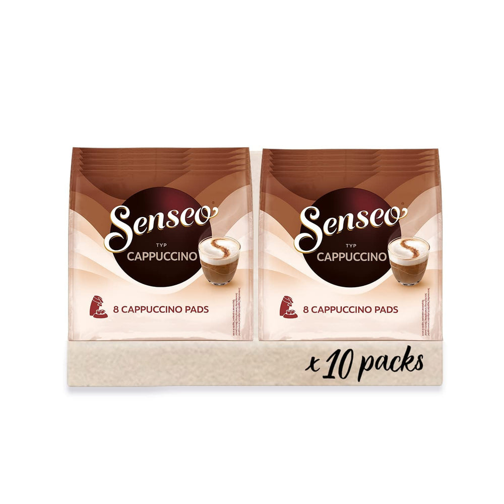 Pads Cappuccino, 10 x 8 Getränke, 80 Kaffee Pads, inklusive  Pad Dose