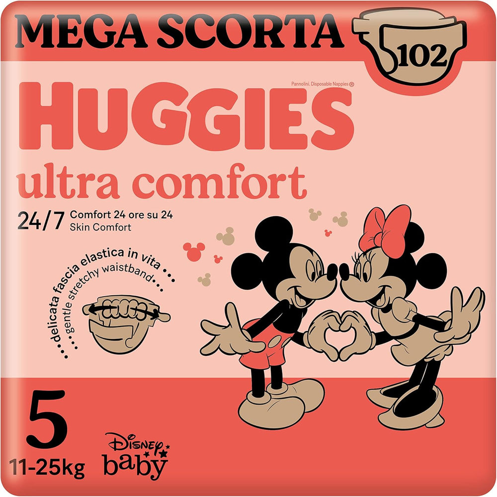 Huggies Ultra Comfort pelenkák, 4-es méret (7-18 kg), Disney Design, Value Pack, 150 db