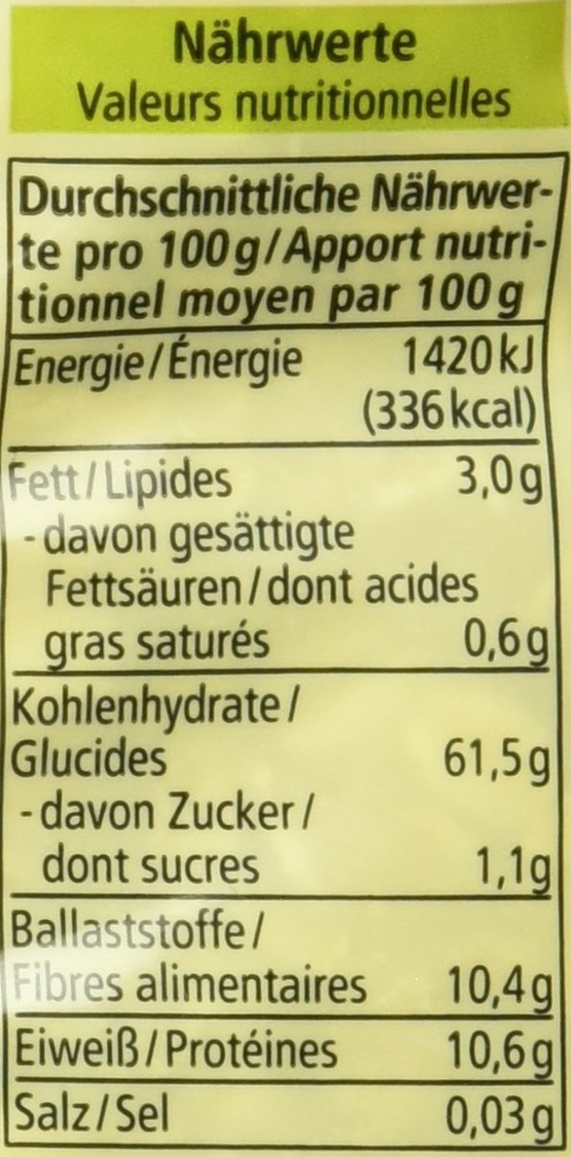 Biopehely 5 gabonából, 500 g