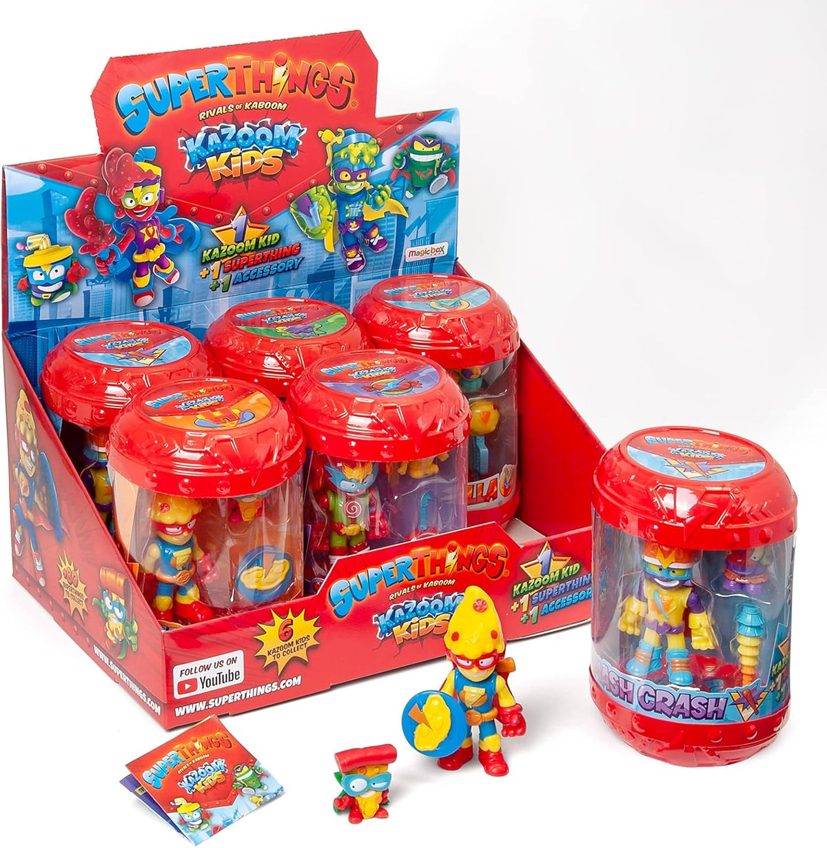 SUPERTHINGS OF KABOOM - Komplette Kollektion der Kazoom Kids, ez a doboz 6 Kazoom gyereket tartalmaz, PST8B016IN00
