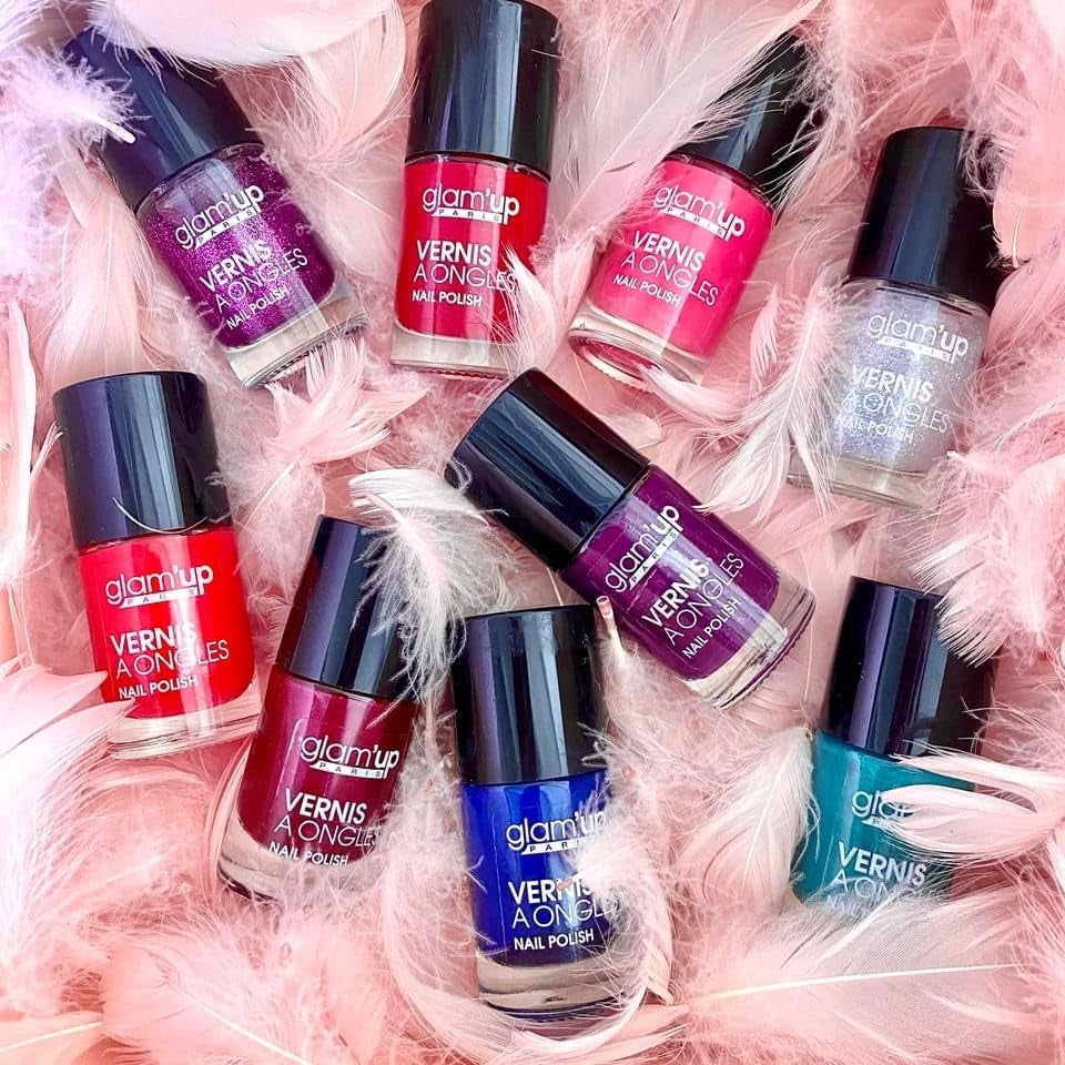 Glam'Up Paris, ultrafényes, hosszantartó, gyorsan száradó körömlakk, sz. 129, rózsaszín csillogó