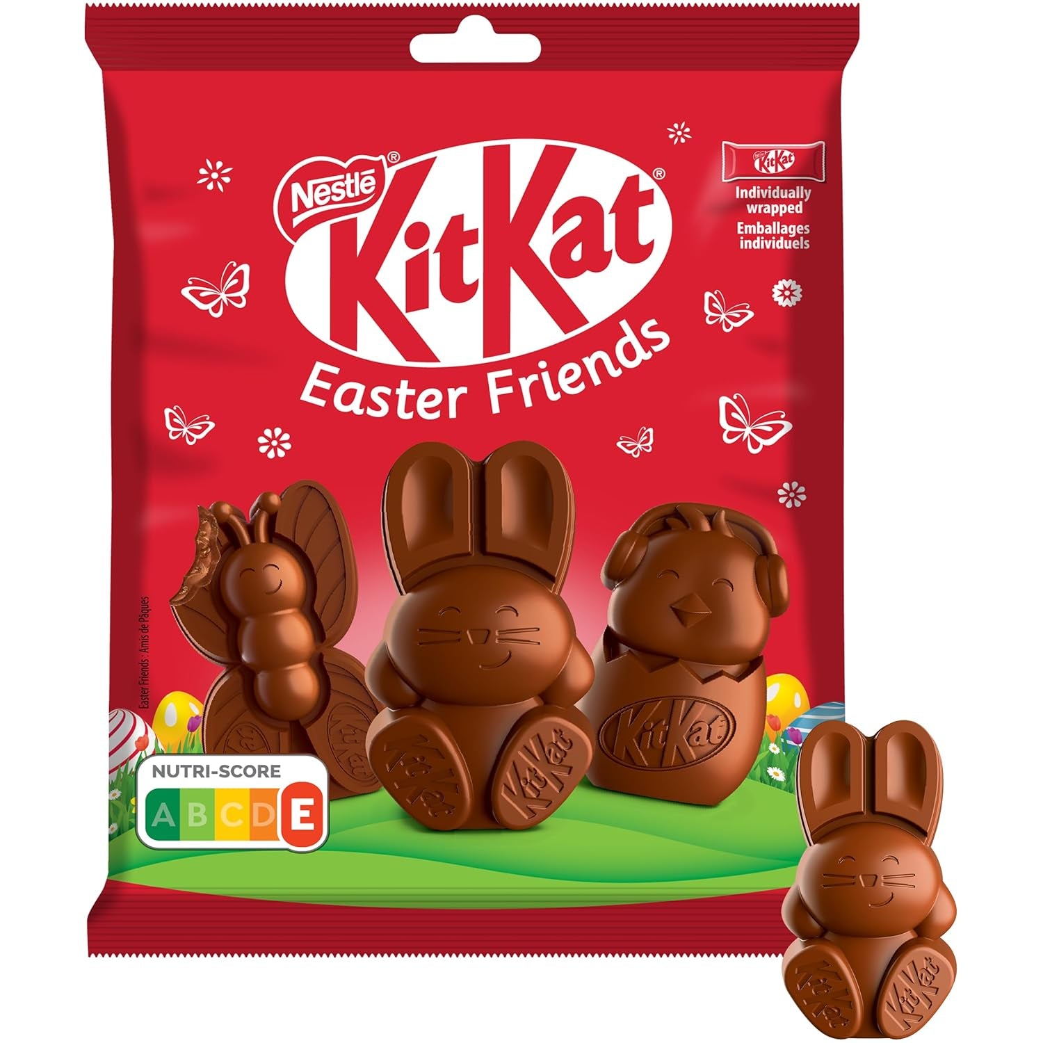 NESTLÉ Easter Friends mini tejcsokoládé húsvéti figurák ropogós darabokkal, 2 db-os csomag (1 x 65 g)