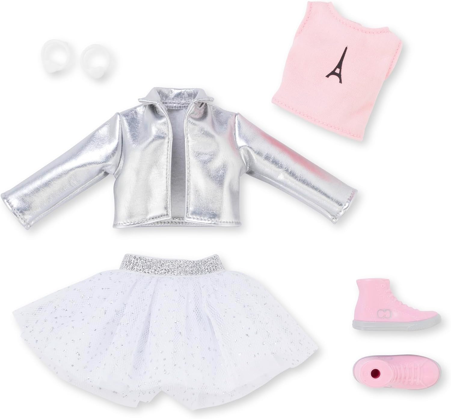 Corolle Girls Valentine Paris Fashion, Ankleidepuppe im Pariser Fashion Week Look und 4 Teile, Vanilleduft, 28cm, ab 4 év