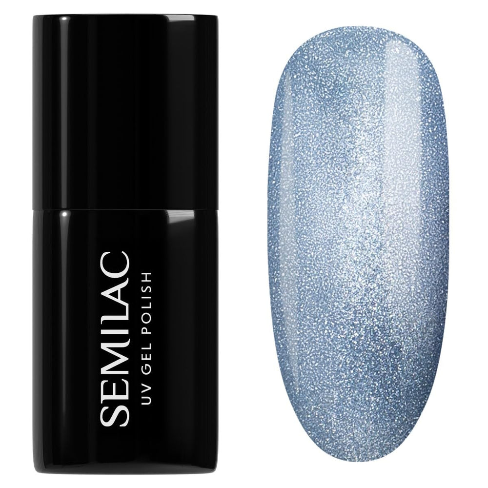 Semilac UV körömlakk 664 Lilac Gloss 7 ml – Macskaszem hatás, egyedi tükröződések mágneses eszközzel – Gloss Gala Collection