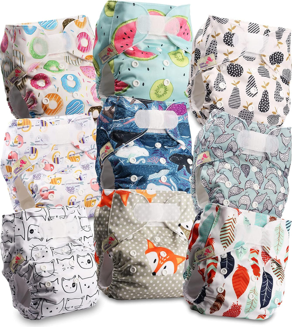 Littles és Bloomz újrafelhasználható pelenka FLV2-0602, szabványos horogzáras, 6 pelenka