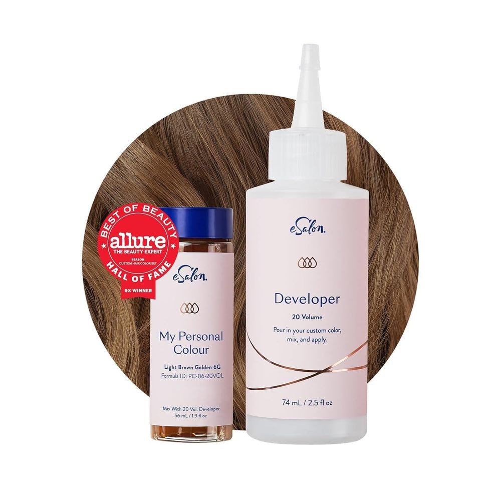 Set colorant permanent pentru păr, 100% acoperire gri, colorare la domiciliu, 0% amoniac vopsele de păr, vopsele de păr multidimensionale, vopsele de păr profesionale Vopsea pentru par Naty Shop Auriu maro deschis 6G