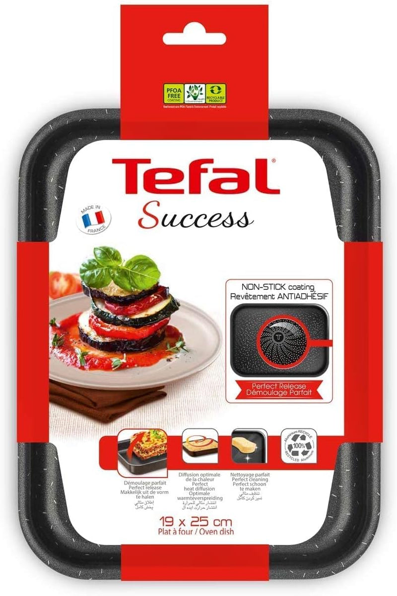 Tefal J1600502 Success Flach Mini Backofen Alumínium Schwarz 19X25 X 4,2 cm Formák és tálcák sütéshez Naty Shop