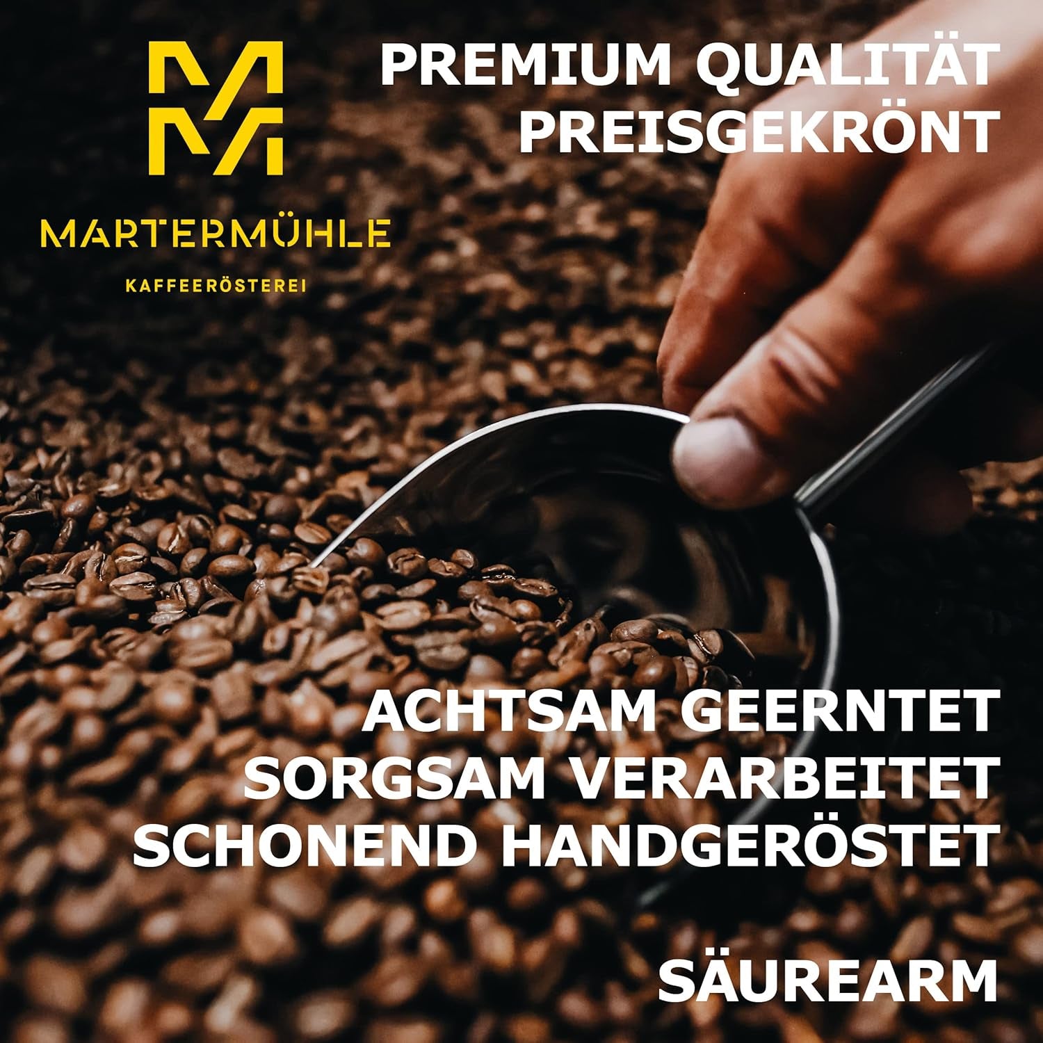 Martermühle Peru Bio Kaffeebohnen 1kg mittelkräftig I Arabica I Aromen: Milchschokolade, Florale Note, Nuss I Ganze Bio Kaffee-Bohnen schonend geröstet, säurearm