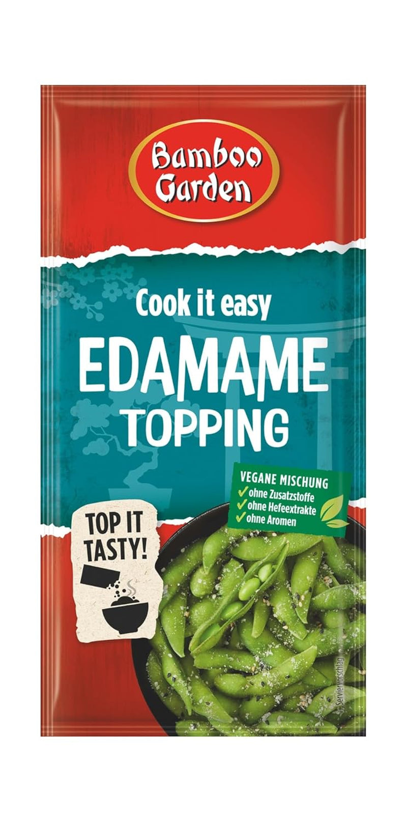 Bamboo Garden - Edamame Topping | Sesamtopping zum Verfeinern von Edamame Gerichten | Vegán, természetes összetevők | 15 g zacskóban