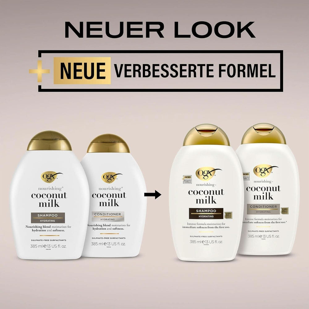 Sampon kókusztejjel OGX (385 ml), hidratáló hatású zuhany és fürdő Naty Shop