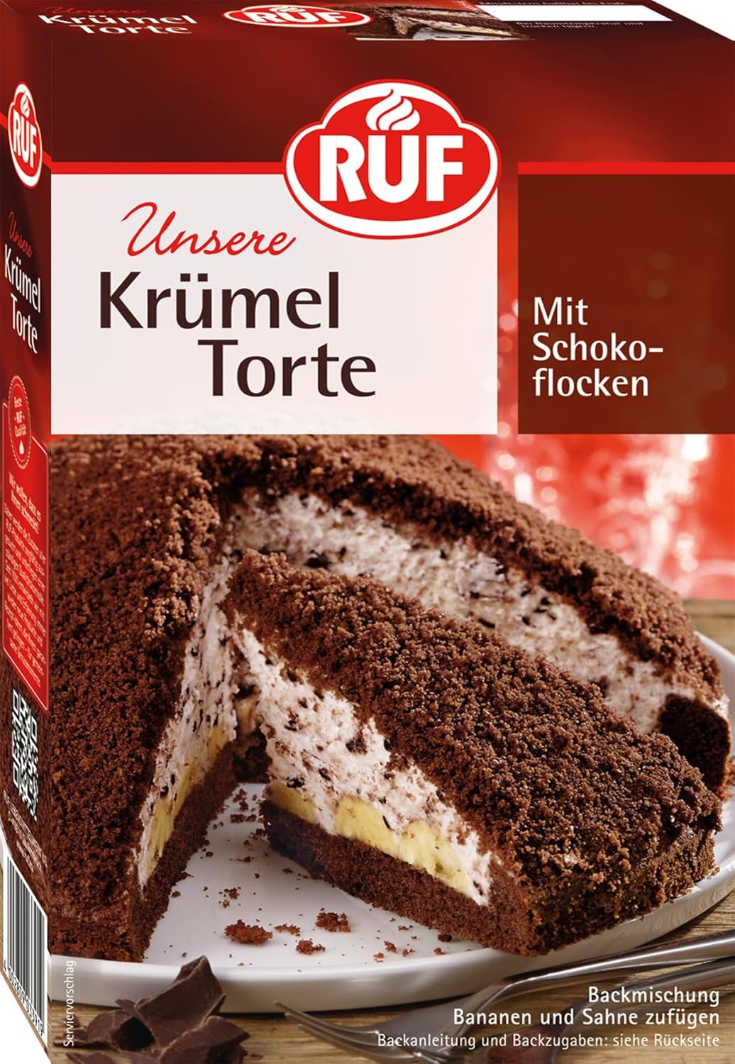 RUF Apfeltorte, Backmischung Für Eine Apfel-Torte Mit Sahne-Creme Und Zimt-Zucker, Apfel-Zimt-Torte, Vegan Naty Shop Maulwurfkuchen 425 G (1 Er Pack)