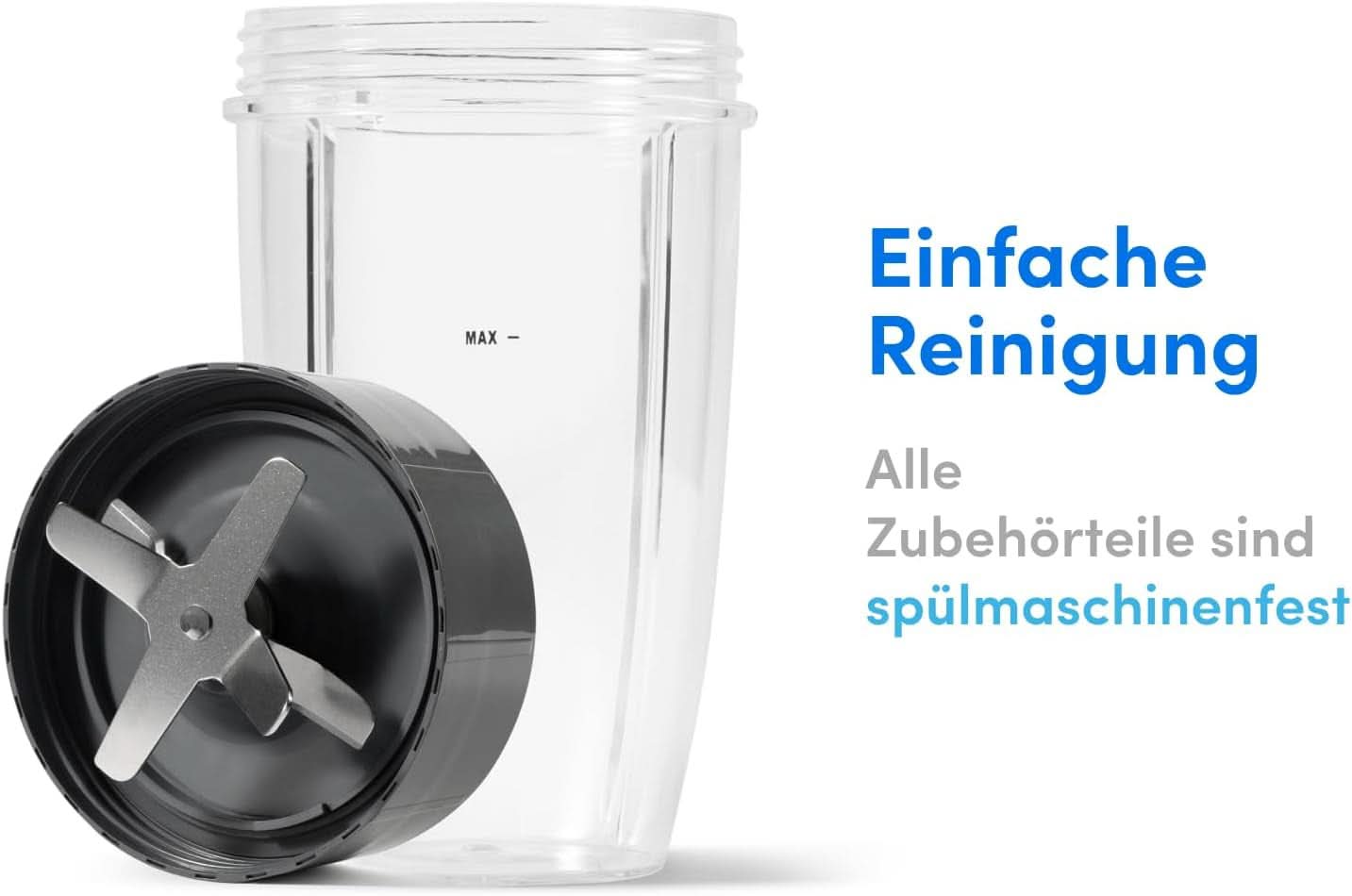Nutribullet Original, Elektrischer Mixer, Zerkleinerer, Smoothiemixer, Smoothie Maker, 600 W Leistung, Einfach Und Schnell in Der Anwendung, Kompakt, Leicht Zu Reinigen, NB603DG Kitchen Naty Shop
