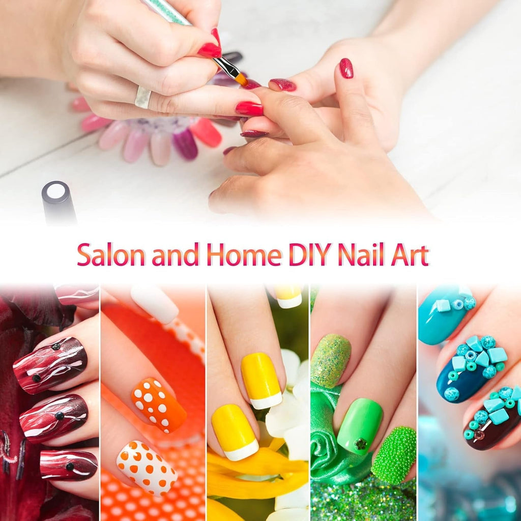 Sularpek 5 Stück Nagel Pinsel, Nageldesign Pinsel, Dotting Tool, Nail Art Liner Pinsel, Nagelverlängerung Gelpinsel, Nagelbürste Für Punktierungen, Zeichnen, Für DIY Nail Art Design