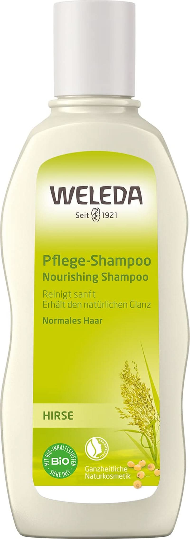 WELEDA Organic Millet Care sampon, gyengéd tisztító, 190 ml Zuhany és fürdő Naty Shop 190 ml Sampon ápoláshoz