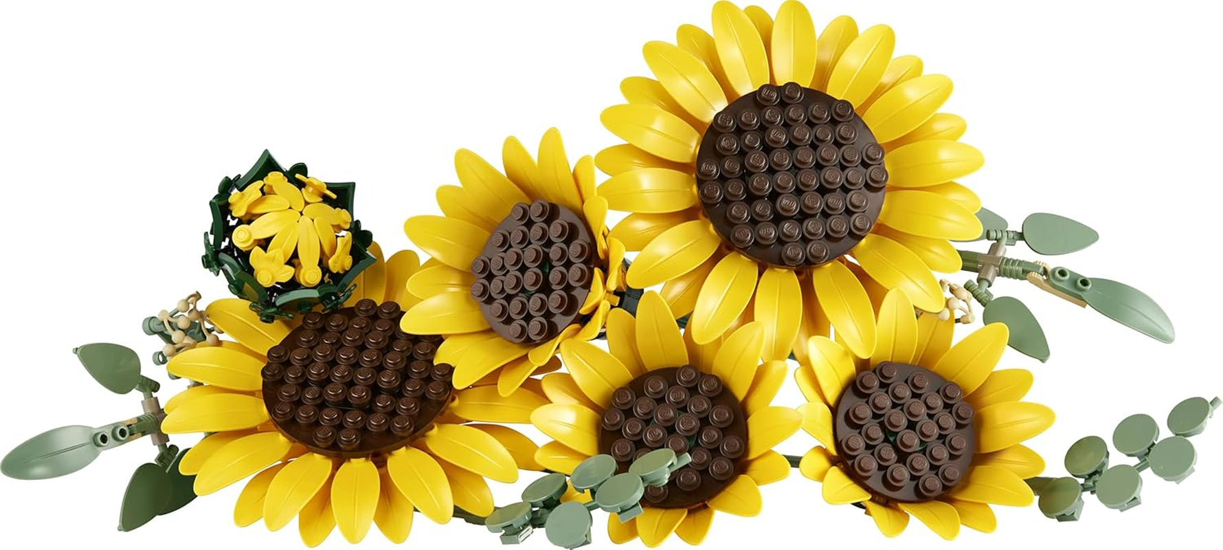 LEGO Botanicals Sonnenblumenstrauß - Kunstblumen Set für Erwachsene - Kunstliche Sonnenblumen & Eucalyptuszweige für Deko im Wohn- oder Schlafzimmer - DIY Giftidee für Frauen - 11502