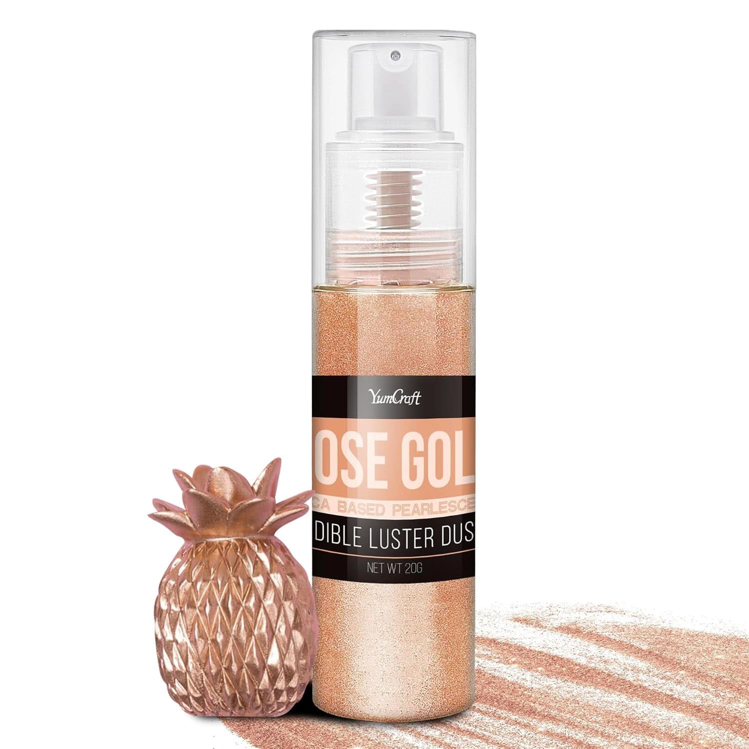 Spray glitter comestibil, 20 grame Naty Shop Roségold