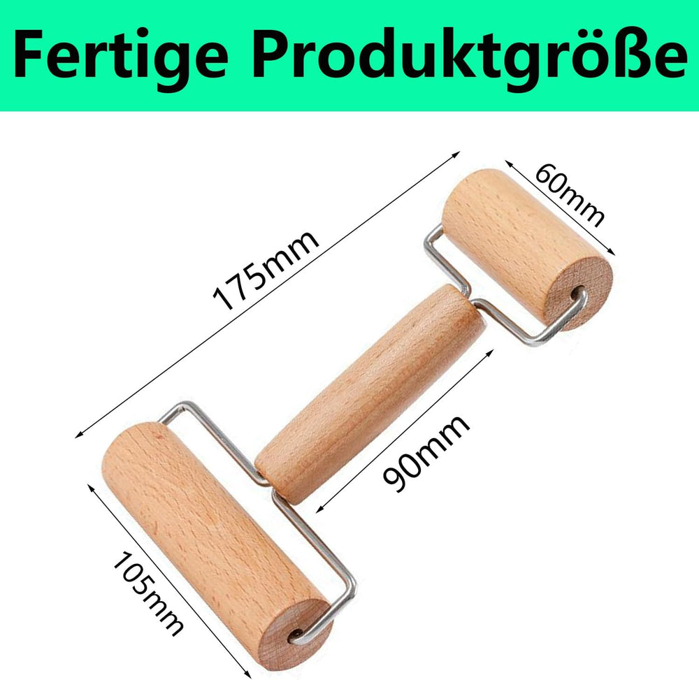 Nudelholz, Teigroller, Nudelholz Holz, Sodrófa, Teigroller Holz, Teigrolle, Geeignet zum Backen und Kochen in der Heimischen Küche, Tortilla, Pizza, Plätzche