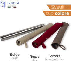 INOXLM Nondelholz aus Edelstahl für Zuckerpaste Teig Küche Brot Pizza Kuchen (Taupe Tasche)