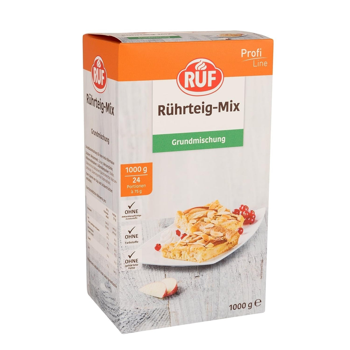 RUF Rührkuchen Backmischung, Nur Wasser & Öl Zugeben, Rezeptur Für Blechkuchen, Kastenkuchen, Muffins, Gugelhupf Und Tortenböden, 1X1000G Amestec pentru copt si gatit Naty Shop Rührteig 1 Kg (1Er Pack)