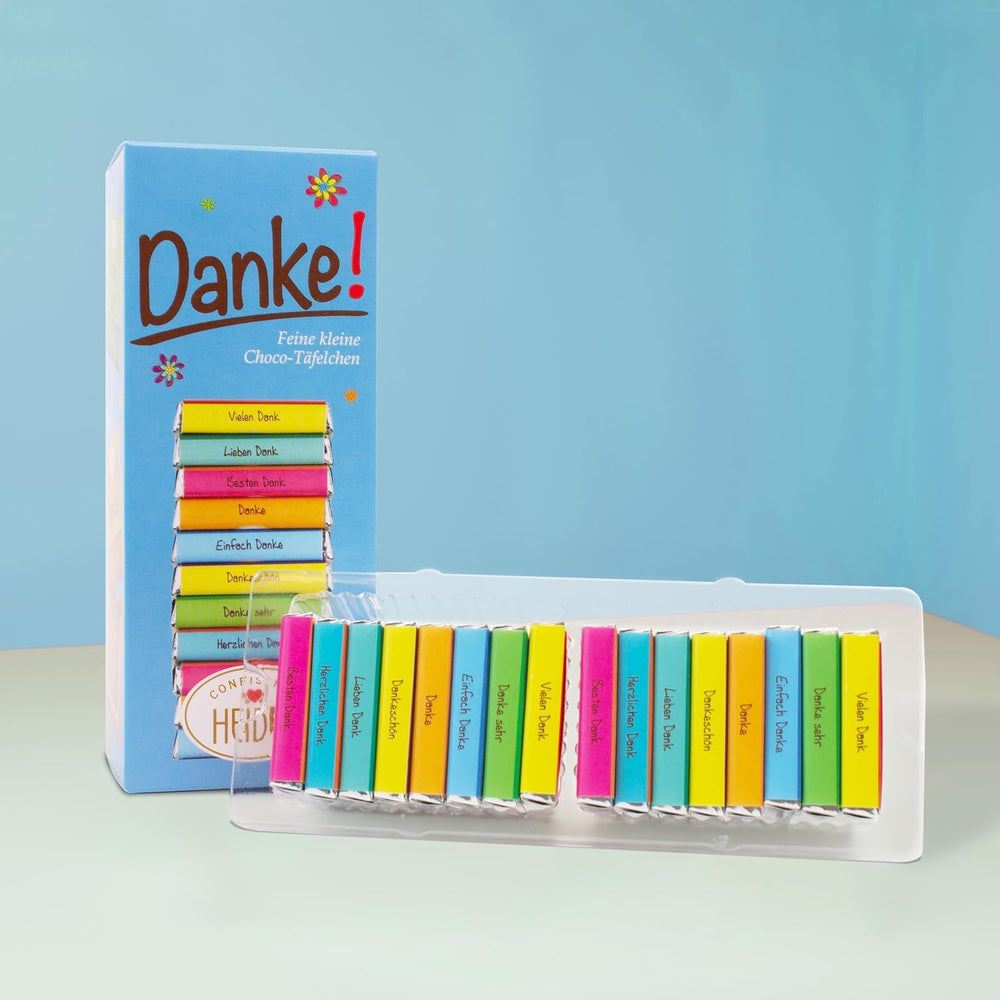 Heidel Thank You tejcsokoládé szeletek 3x80g, 16 db 5g-os miniszelet csomagonként, Különféle köszönetnyilvánítások, Kiváló ajándékötlet