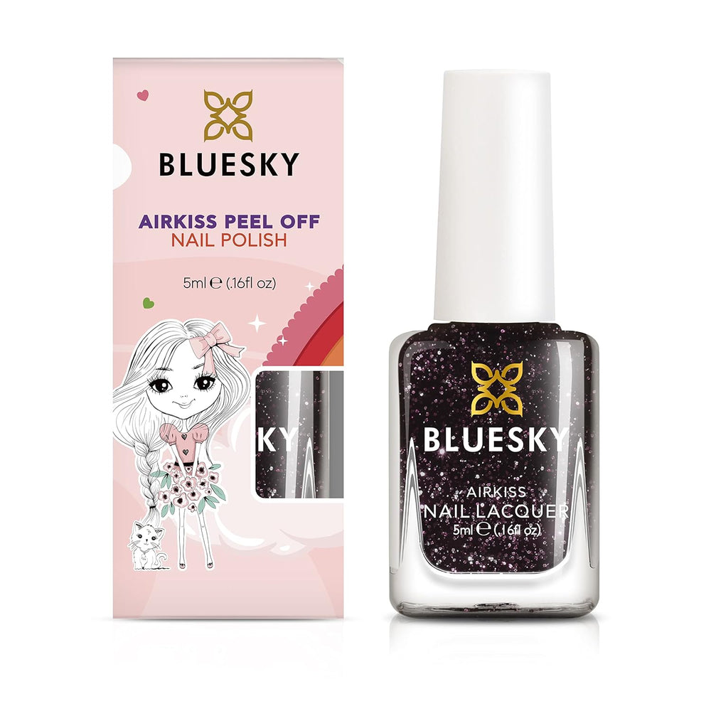 Bluesky Kids körömlakk - Stardust barna, könnyen felvihető, nem mérgező, vízbázisú, lapos körömlakk gyerekeknek, 5 ml, 1 csomag