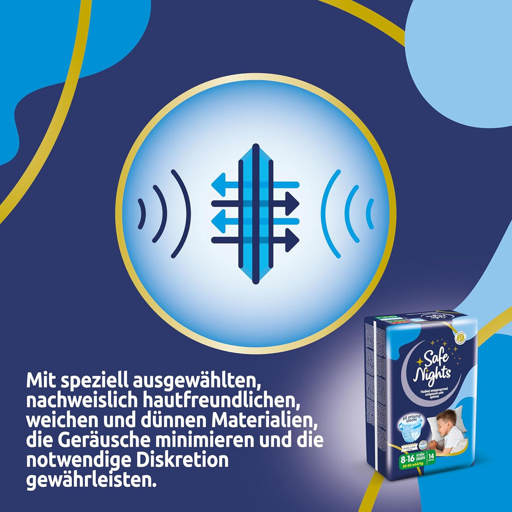 Safe Nights Boy, hálónadrág 8-16 éves korig (30-50 kg), 84 db