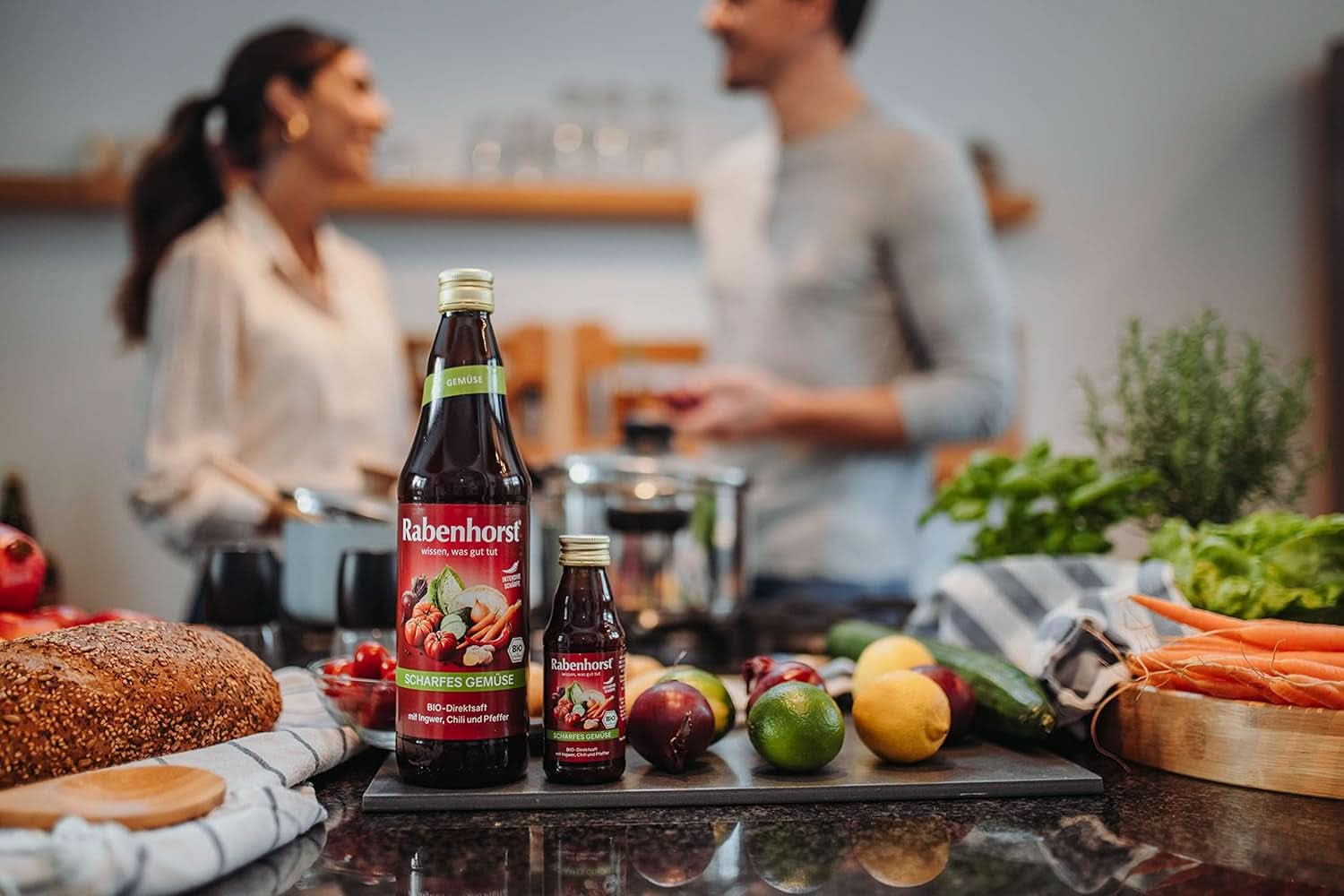 RABENHORST (6 x 700 ml) - Kiváló minőségű zöldséglé különböző zöldségekből, intenzív fűszeres ízzel Alkoholmentes italok Naty Shop