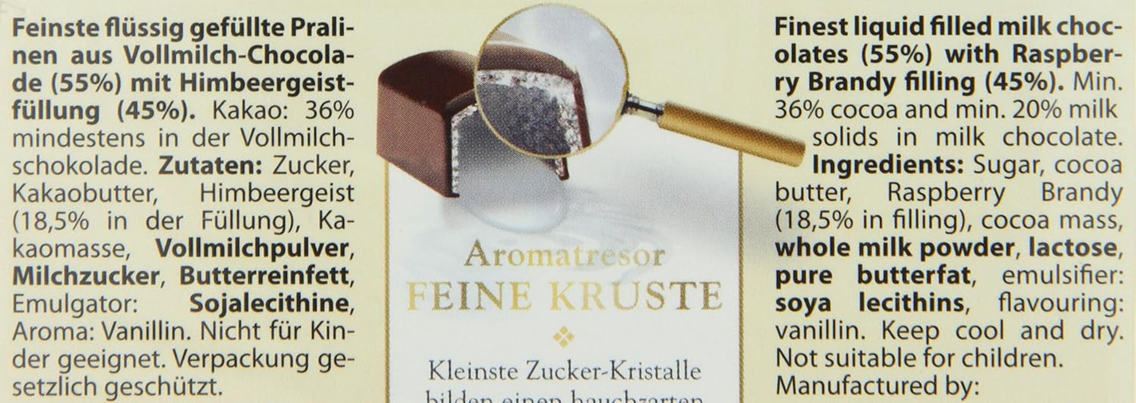 RCP Schladerer praliné málnapárlattal, tejcsokoládé, cukorhéj, folyékony töltelék, alkoholt tartalmaz, nagyszerű ajándék, 2 x 127 g