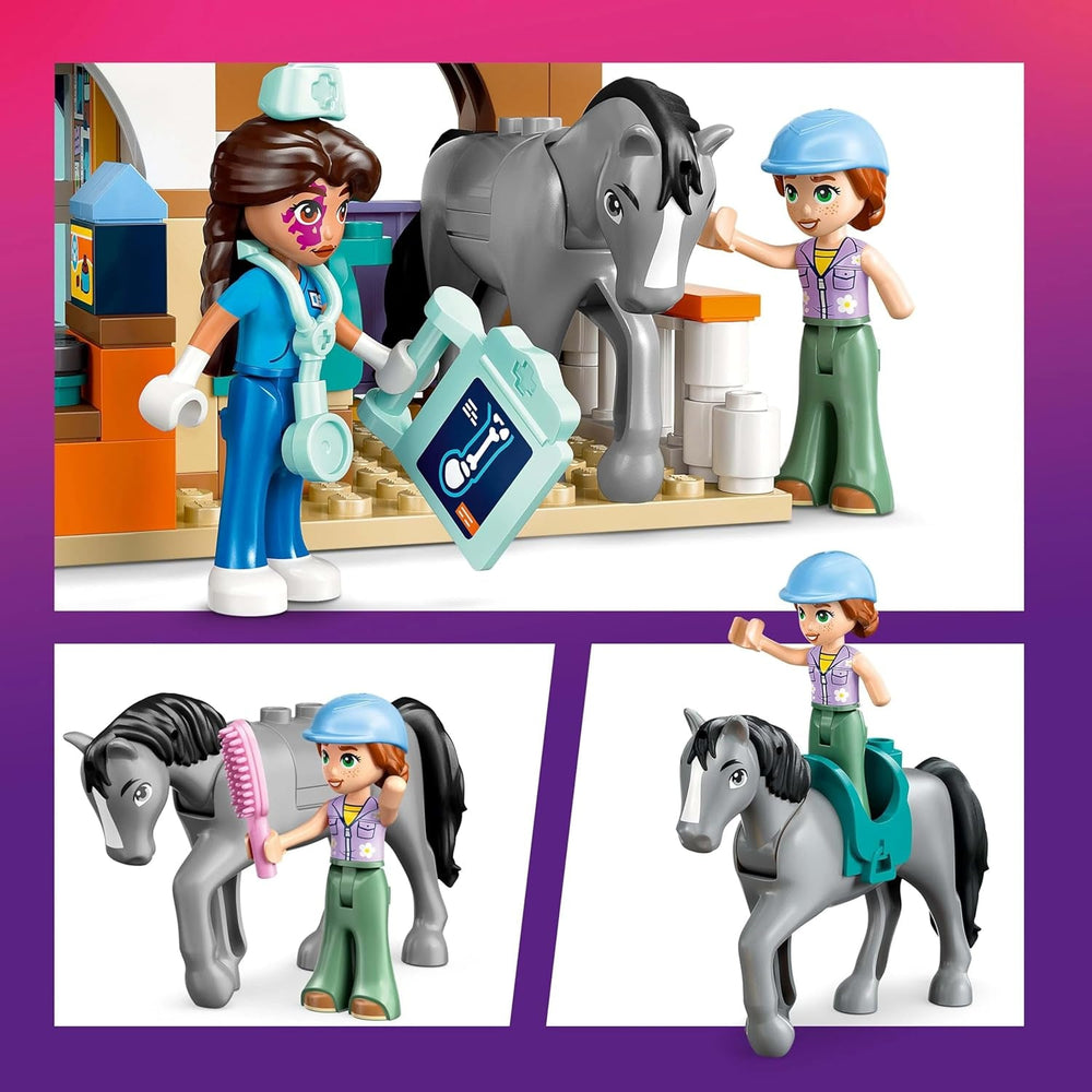 LEGO Friends állatorvosi szekrény lovaknak és háziállatoknak, építő- és játékkészlet képzeletbeli szerepjátékhoz 3 minifigurával és 5 állatfigurával, ajándékötlet 7 éves lányoknak, 42651 építőkészletek Besuche den LEGO-Store