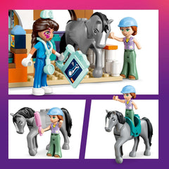 LEGO Friends állatorvosi szekrény lovaknak és háziállatoknak, építő- és játékkészlet képzeletbeli szerepjátékhoz 3 minifigurával és 5 állatfigurával, ajándékötlet 7 éves lányoknak, 42651 építőkészletek Besuche den LEGO-Store