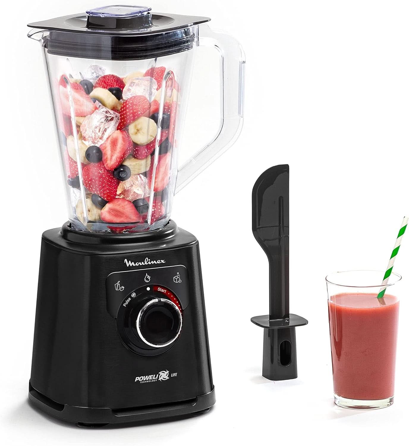 Perfect Mix+ LM88A8 állványkeverő, 1200 W, Schnelle Ergebnisse, 1,5 L Fassungsvermögen, 3 program: Smoothie-Mixer, Eiszerkleinerer, Autoclean, Tritan-Krug, Inklusive Paddle, Schwarz Naty Shop si Copilul