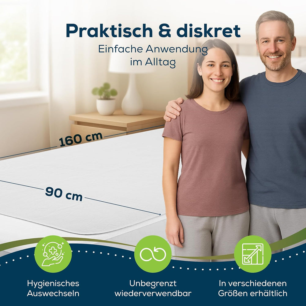 Sensalou Inkontinencia Matrac 90x160cm Vízálló Inkontinencia Matrac Mosható Légáteresztő