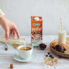 Natumi Bio Hafer Barista, 8 x 1L - Laktózmentes, Aufschäumbar, Barista-Style, Bio, Hergestellt mit deutschem Hafer, Vegán, Milchfreie milchfreie Alternative
