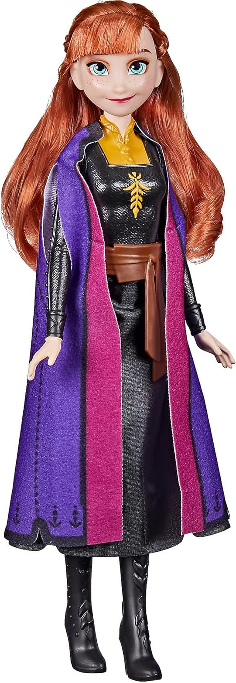 Disney Die Eiskönigin 2 Schimmerglanz Anna Modepuppe, Rock, Schuhe und Lange rede Haare, für Kinder ab 3 Jahren