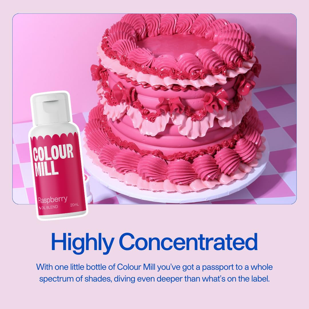 Colorant alimentar pe bază de ulei Colour Mill Blend Violet - Colorant alimentar pentru ciocolată, fondant, brioșe, prăjituri, copt, macaroane - Colorant alimentar pentru decorarea torturilor - 20 ml