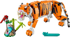 LEGO 31129 Creator Majestic Tiger, Panda vagy Fish 3 az 1-ben állatfigura készlet játék gyerekeknek fiúknak és lányoknak Állatépítő játék építőkészletek Besuche den LEGO-Store