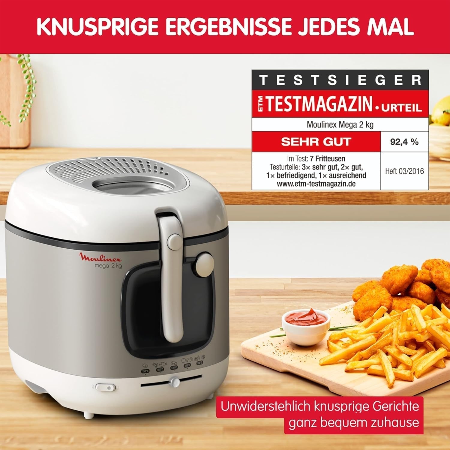 Fritőz AM4800 Mega 2kg, olajsütő, szagszűrő, 1800 W Háztartási gépek Naty Shop