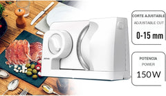 MPM MKR-05 Univerzális elektromos szeletelő, állítható vágási vastagság 15 mm-ig, 150 W aprítók és szeletelők Naty Shop