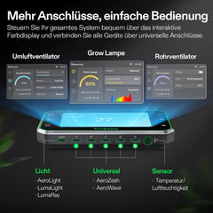 VIVOSUN Smart Grow sátor teljes készlet 60x60x120cm, integrált WiFi automatikus növesztő rendszer 100W teljes spektrumú LED világítással és hatékony szellőzőrendszer GrowHub E42A+ vezérlővel