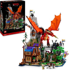 LEGO Ideas Dungeons & Dragons: A vörös sárkány saga, építőkészlet felnőtteknek, kazamaták és sárkányok ajándékötletek rajongóknak, fantáziaépítő készlet, kreatív tevékenység 21348 építőkészletek Besuche den LEGO-Store alapértelmezett címe
