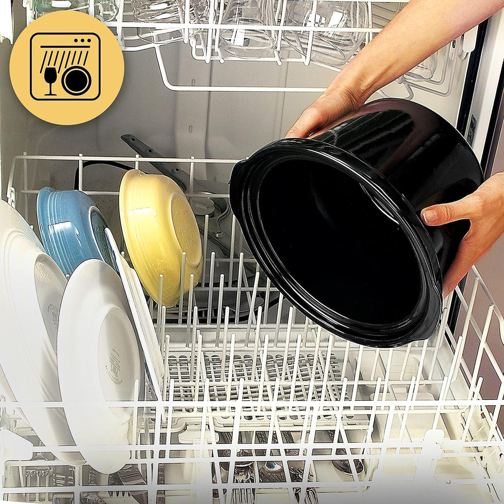 Slow cooker Crockpot,| 3.5 litri (3-4 persoane), recipient pentru rumenirea cărnii și a legumelor, oțel inoxidabil Slow Cooker Naty Shop