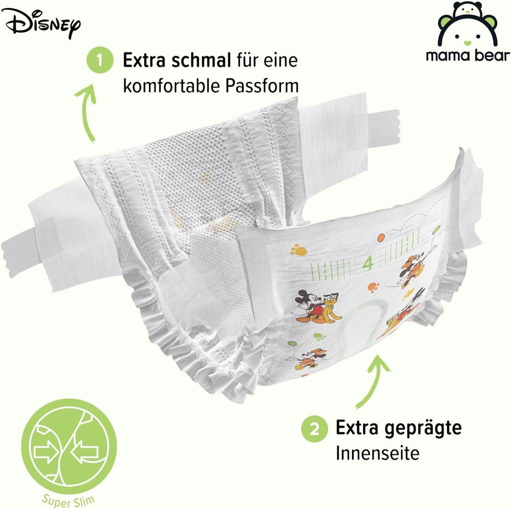 Pelenkák Mama Bear Disney Ultra Dry 4-es méret (8-14 kg), fehér, 84 db (1 csomag) Naty Shop