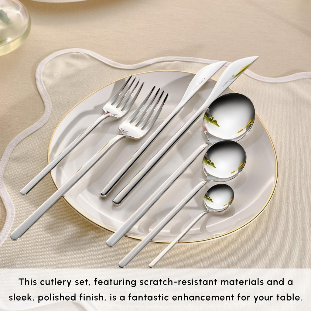 Karaca Focus Elegance, set de tacâmuri de 84 piese, 12 persoane Bucatarie Naty Shop