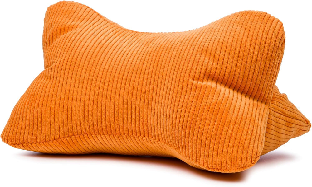 Gözze - Pernă de citit Capri, pernă de gât cu aspect fin de catifea reiată, pernă de citit și relaxare pentru gât și spate, 40 x 25 cm - Liliac