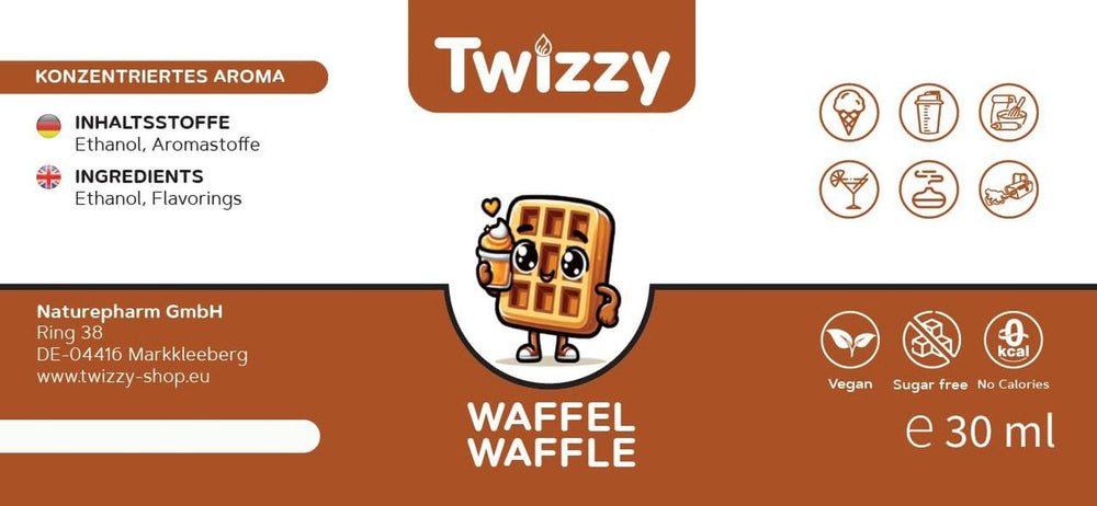 Twizzy Waffle ételízesítő - 30 ml - Intenzív aroma - Ideális sütéshez Arome Naty Shop