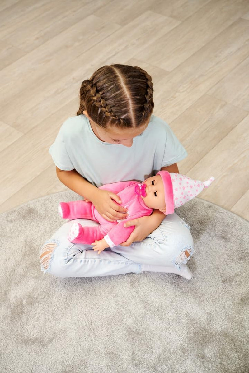 Simba 105140501 Laura Puppe Schlummerzeit (38 cm) - Weichkörper-Babypuppe mit Atembewegungen, Schlafaugen & 14 Geräuschen - Kinder-Spielzeug für Mädchen und Jungen ab 1,5 Jahre