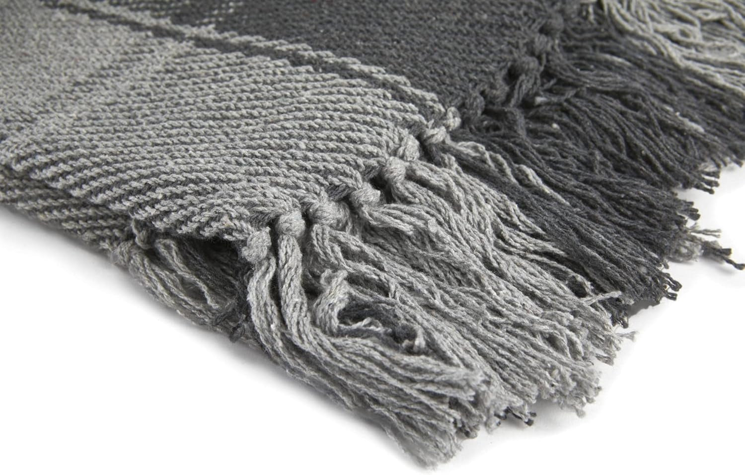 Frisco díszdoboz, Újrahasznosított pamut, Hagyományos, Kockás, Székhez, kanapéhoz, kanapéhoz, díszdobozhoz, takaróhoz, Antracit, 127 X 152 cm Ágyak és takarók Emma Barclay