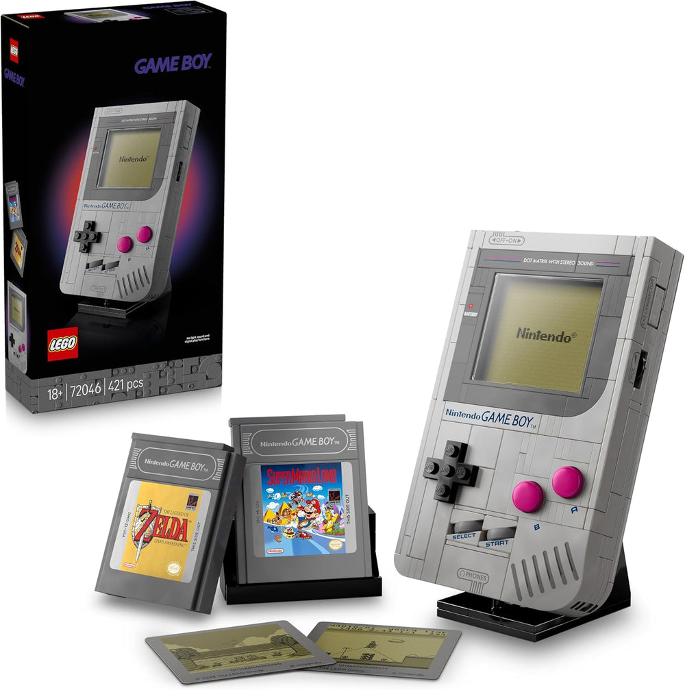 LEGO Super Mario Game Boy - Modellbau für Erwachsene - Nintendo Modell mit 2 Spielmodulen incl. Zelda sowie Ständer – Retro ajándék Apák napjára játékrajongóknak – 72046