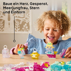 LEGO Classic Zauberbox mit durchsichtigen Steinen - Farbenfrohe Bausteine ​​und Aufhängersteine ​​- Einhorn, Drache, Pinguin und weitere Figuren - Bastelset für Mädchen & Jugen ab 5 Jahren 11040